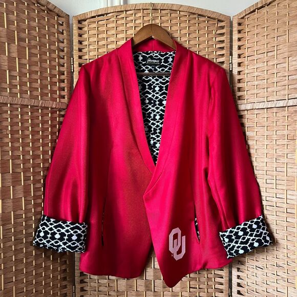 Gameday Couture University of Oklahoma OU Crimson Red Blazer Women's Size 2XL - Picture 3 of 14